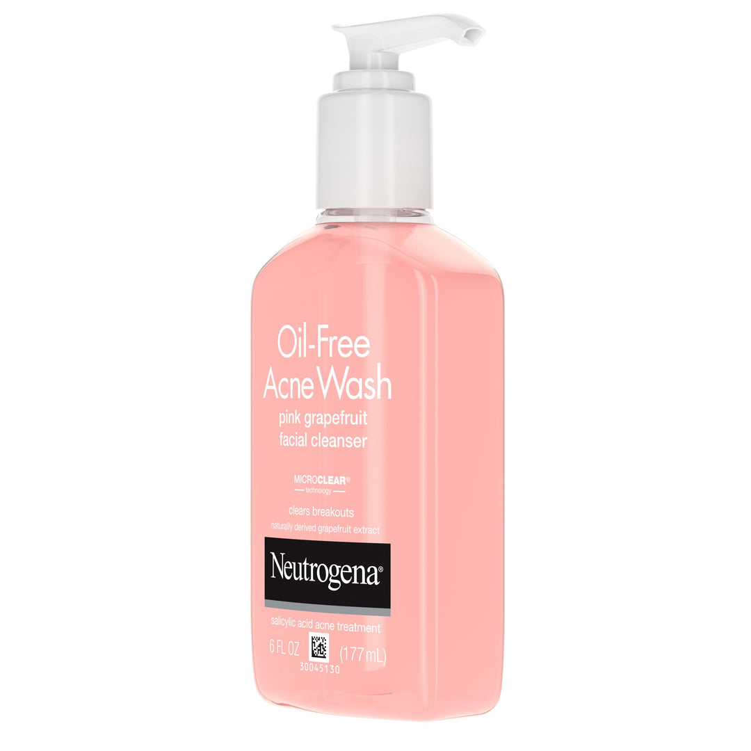 Neutrogena Oil-Free Acne Wash Pink Grapefruit Facial Cleanser-6 fl oz.s-3/Box-4/Case