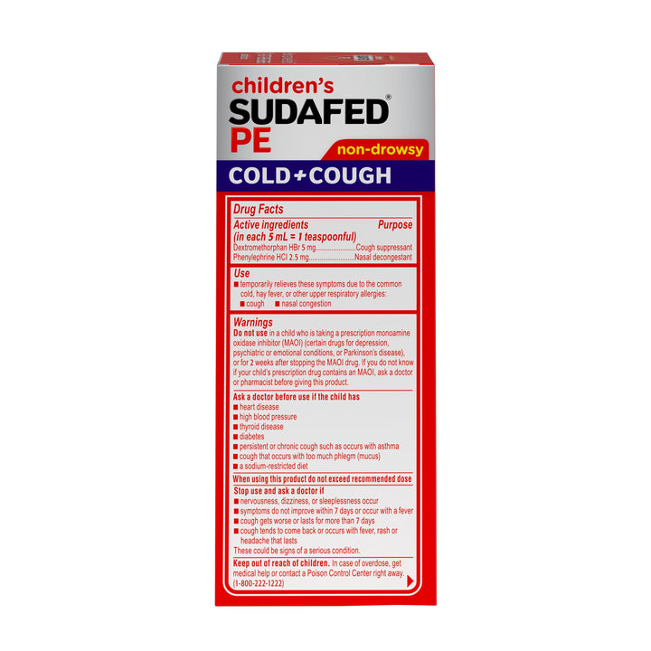 Sudafed Children's Sudafed Pe Cold & Cough 36/4 Fl Oz.