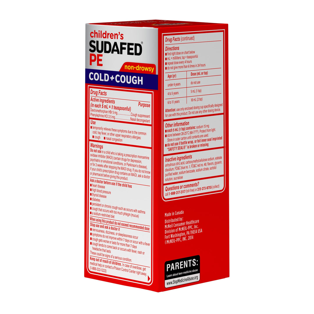 Sudafed Children's Sudafed Pe Cold & Cough 36/4 Fl Oz.