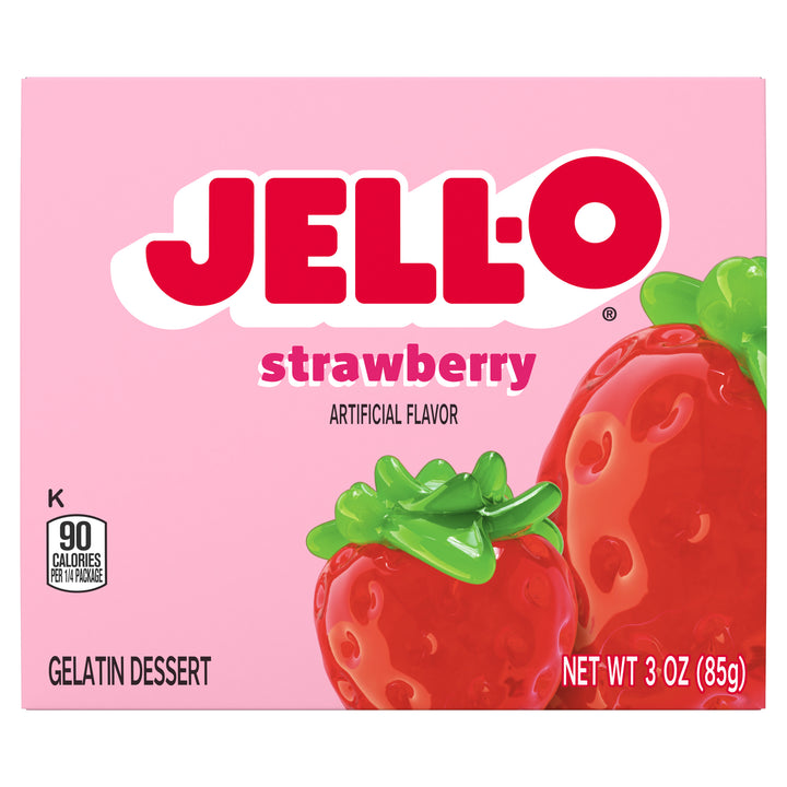 Jell-O Strawberry Flavored Gelatin Mix-3 oz.-24/Case