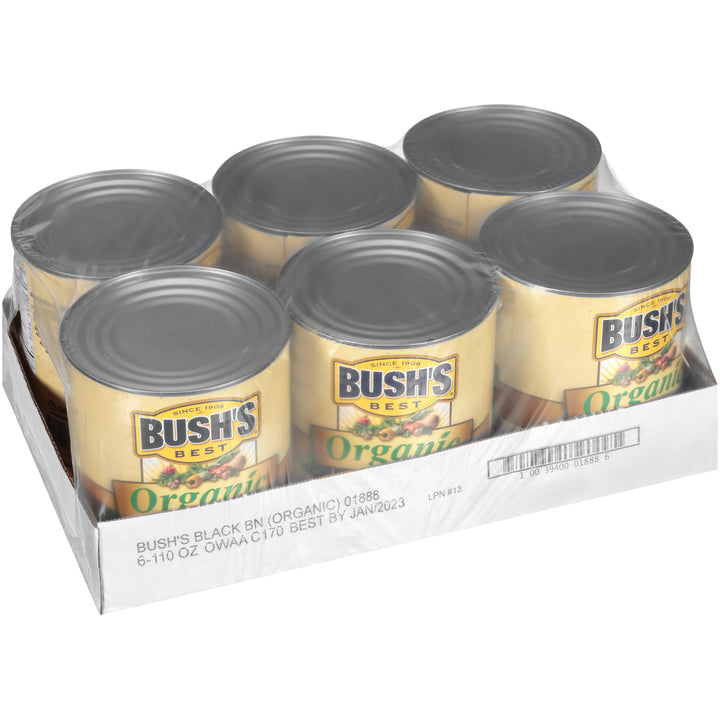 Bush's Best Organic Black Beans-110 oz.-6/Case