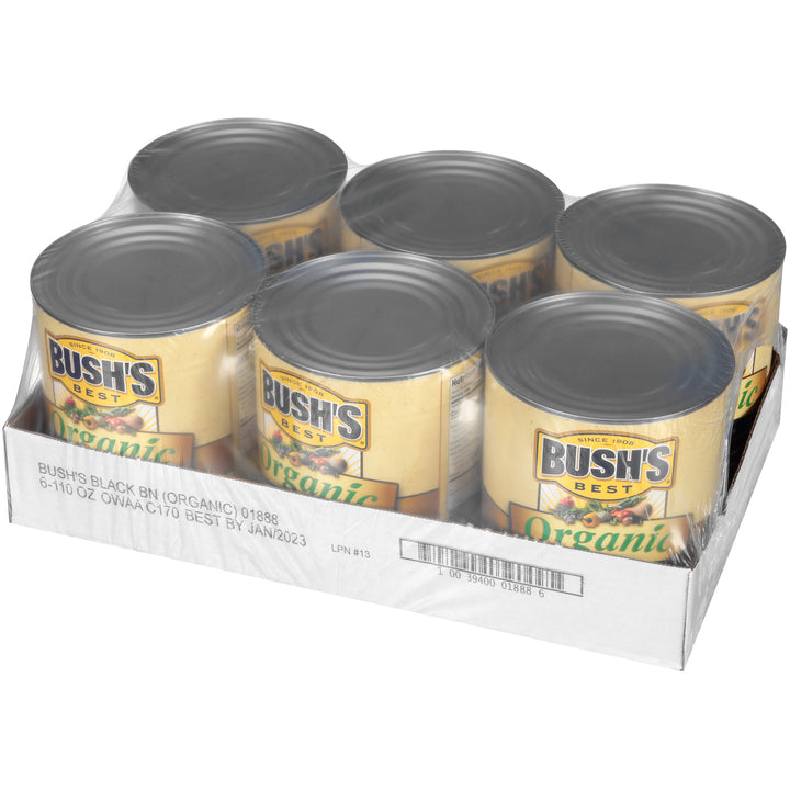 Bush's Best Organic Black Beans-110 oz.-6/Case