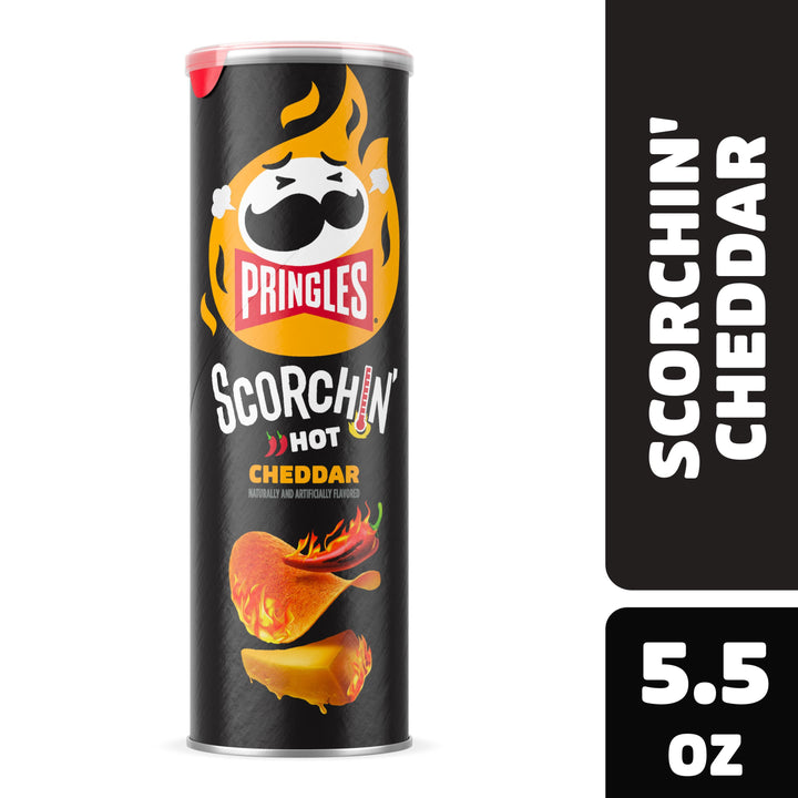 Pringles Scorchin Cheddar Potato Crisp-5.5 oz.-14/Case