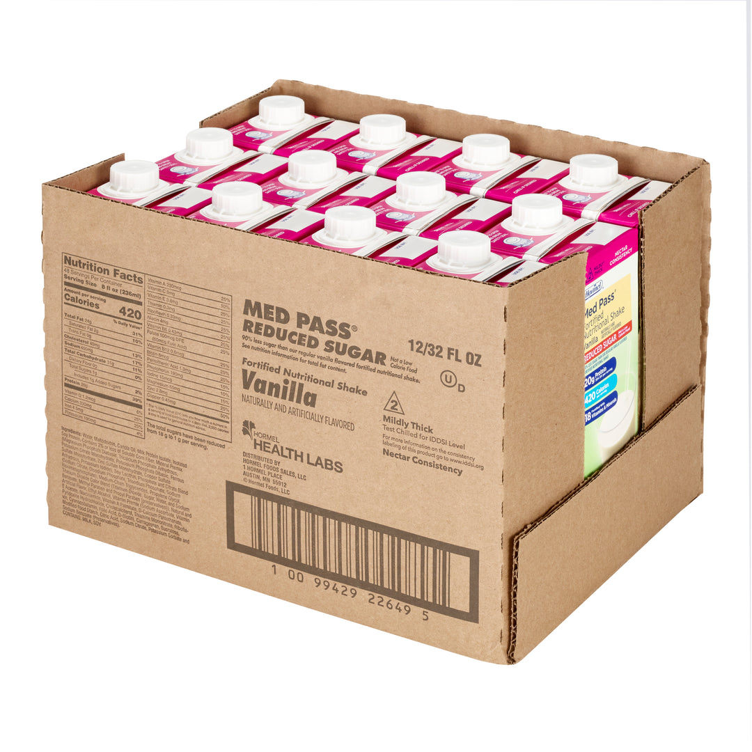 Med Pass Med.Pass 2.0 Vanilla No Sugar Added-32 oz.-12/Case