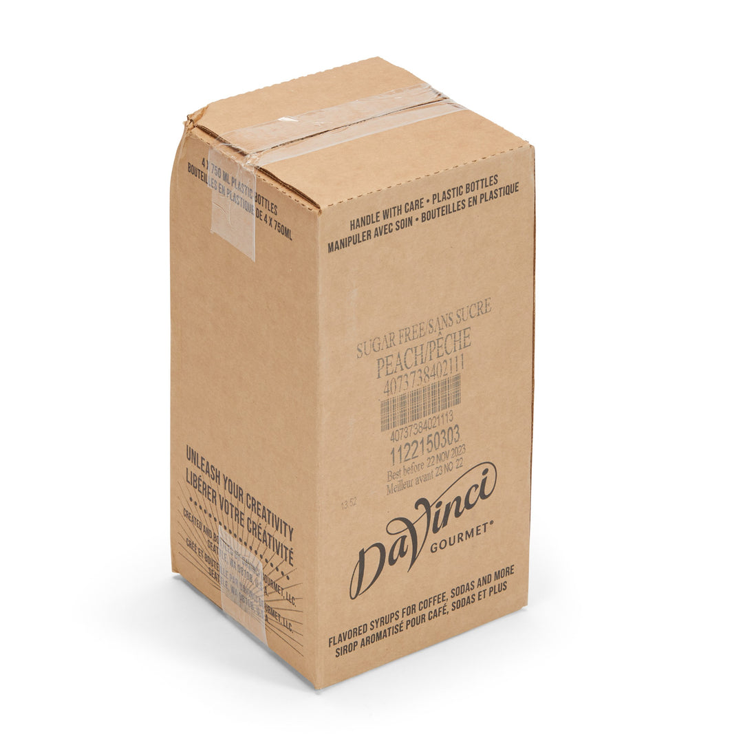 Davinci Gourmet Gourmet Sugar Free Peach Syrup-750 Milliliter-4/Case