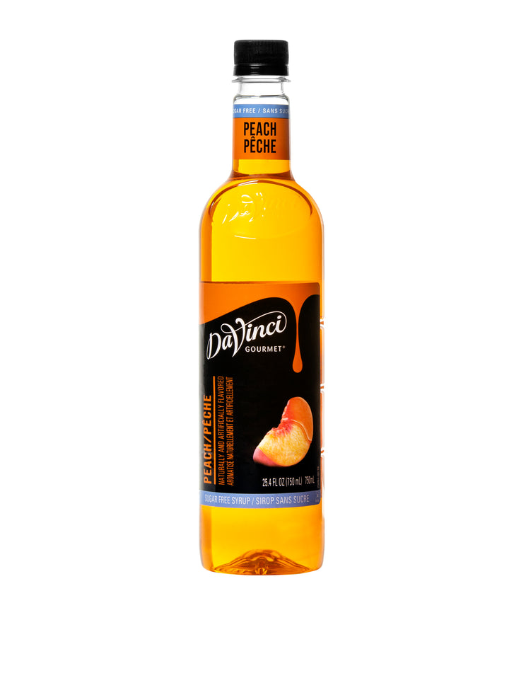 Davinci Gourmet Gourmet Sugar Free Peach Syrup-750 Milliliter-4/Case