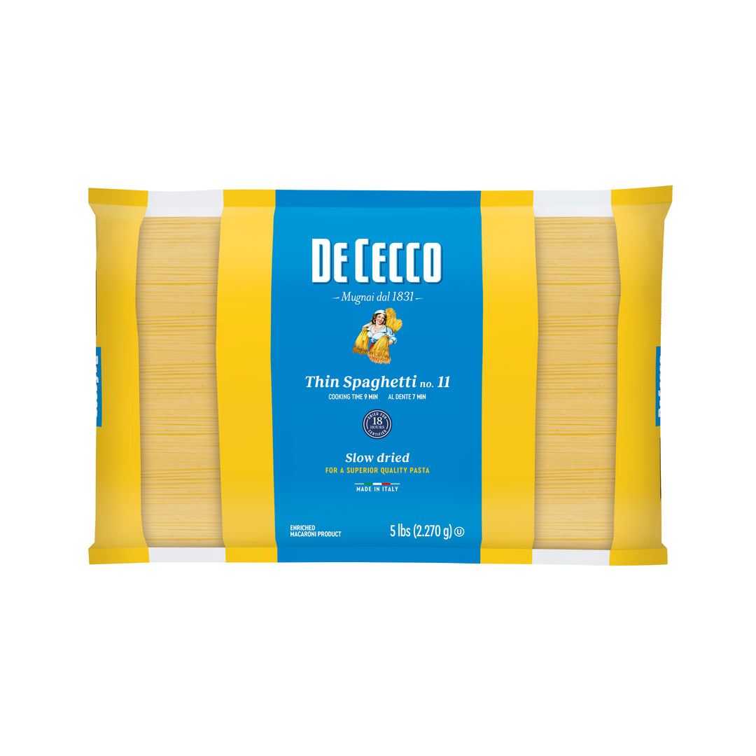 De Cecco No. 11 Thin Spaghetti-5 lb.-4/Case