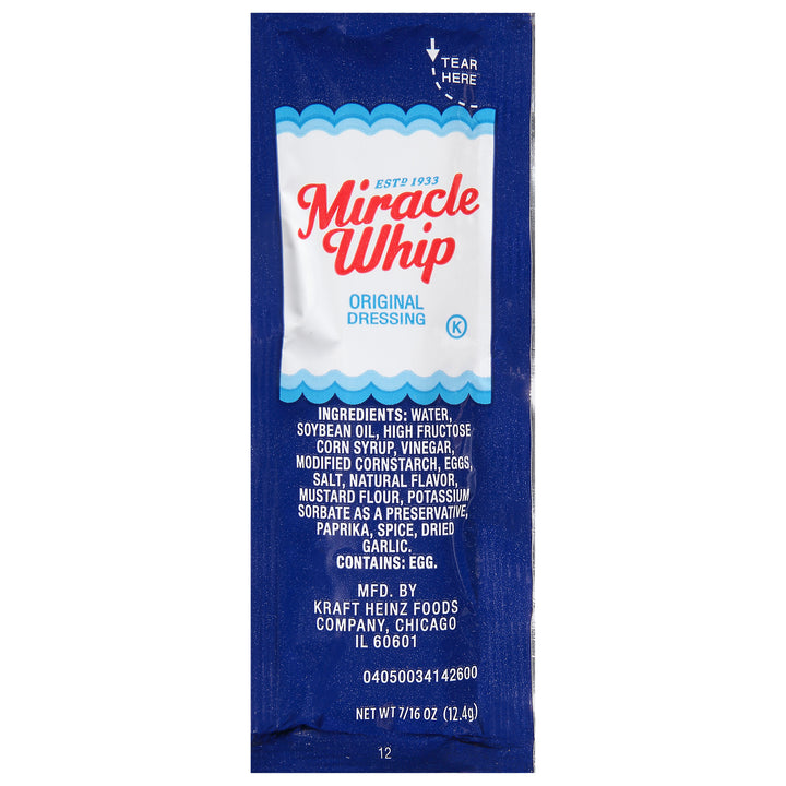Miracle Whip Original Salad Mayonnaise Single Serve-5.469 lb.-1/Case