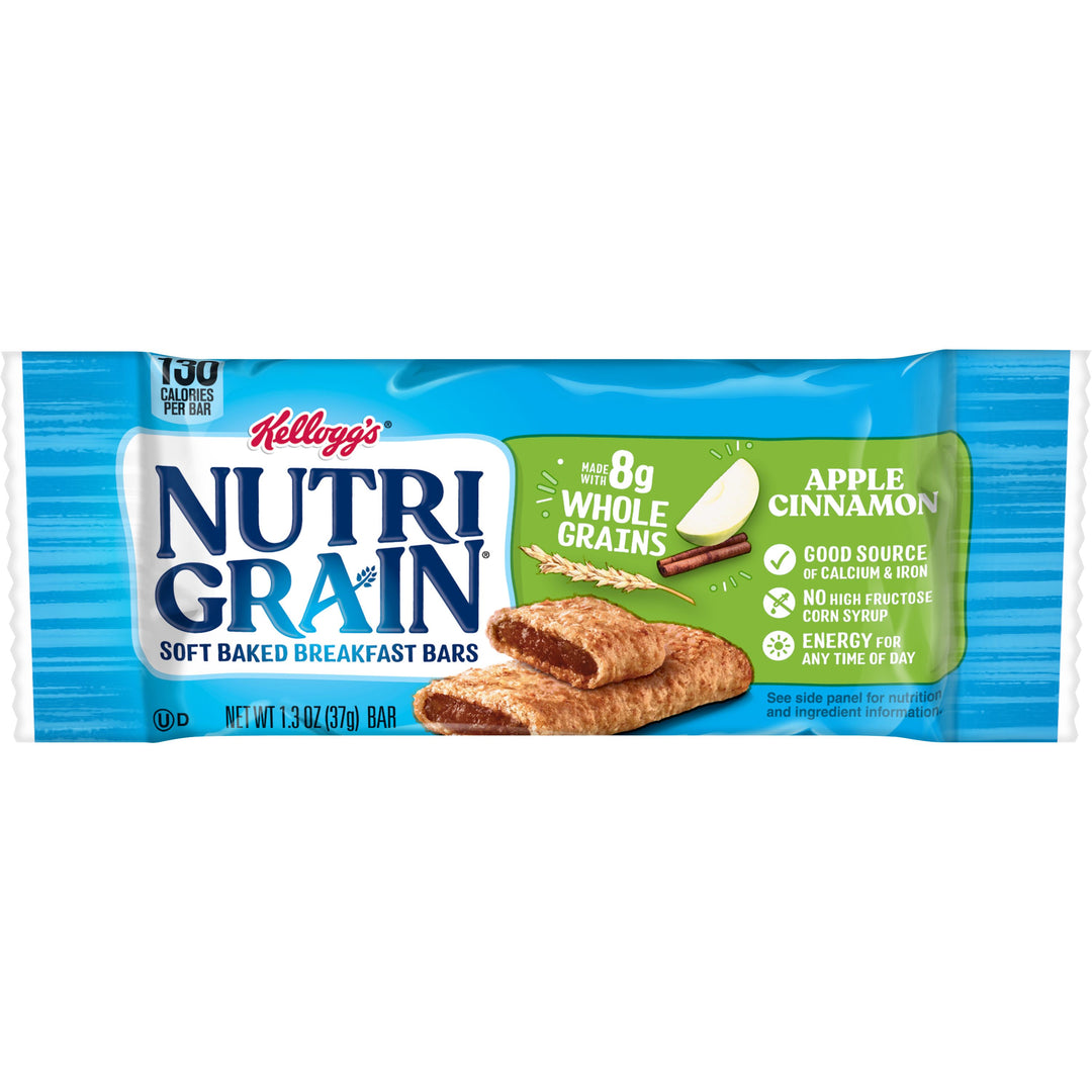 Kellogg's Nutri-Grain Apple Cinnamon Cereal Bar-1.3 oz.-8/Box-12/Case