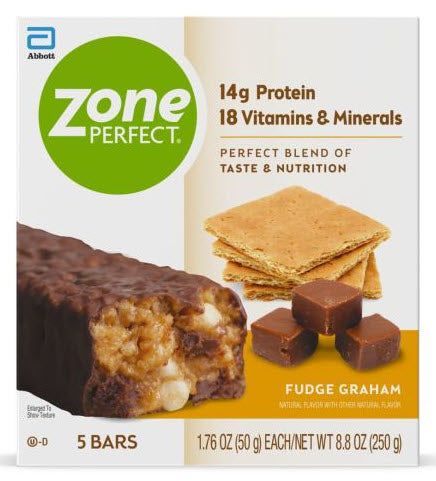 Zoneperfect Classic Fudge Grahams Bar-50 Gram-12/Box-3/Case