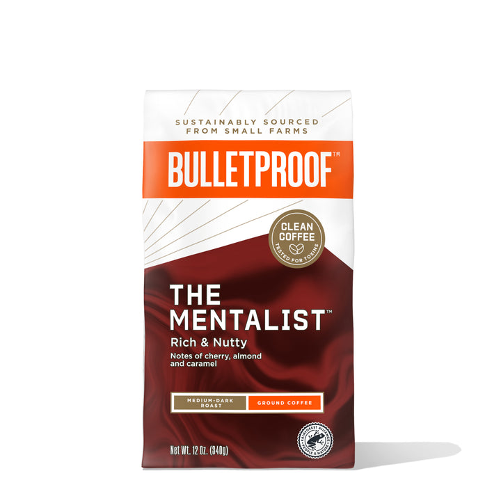 Bulletproof The Mentalist Medium Dark Roast Ground Coffee-12 oz.-6/Case