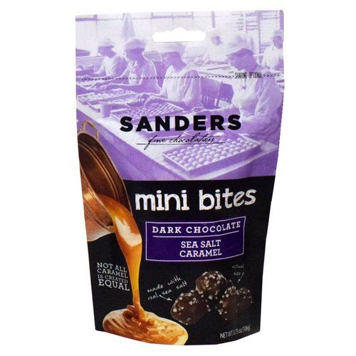 Sanders Dark Chocolate Sea Salt Caramel Mini Bites-3.75 oz.-12/Case