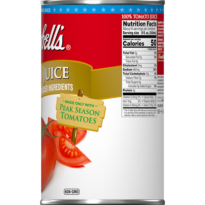 Campbell's Retail Tomato Juice-46 fl oz.s-12/Case