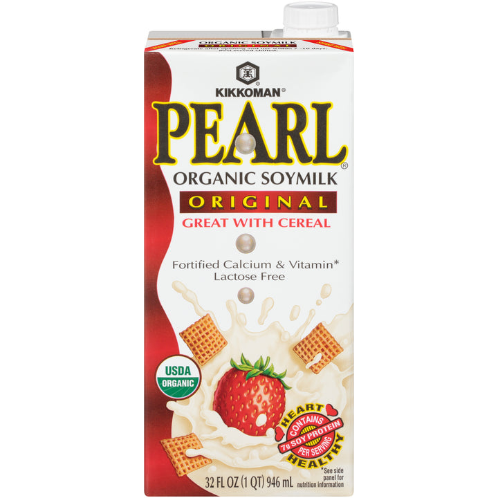 Kikkoman Pearl Organic Creamy Original Soy Milk-32 fl oz.-12/Case