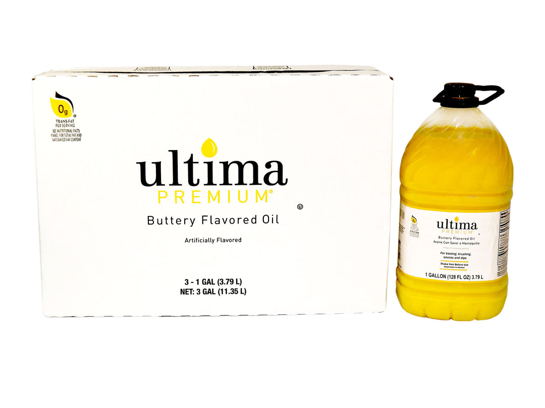 Ultima Premium Buttery Liquid Butter Alternative Oil-1 Gallon-3/Case