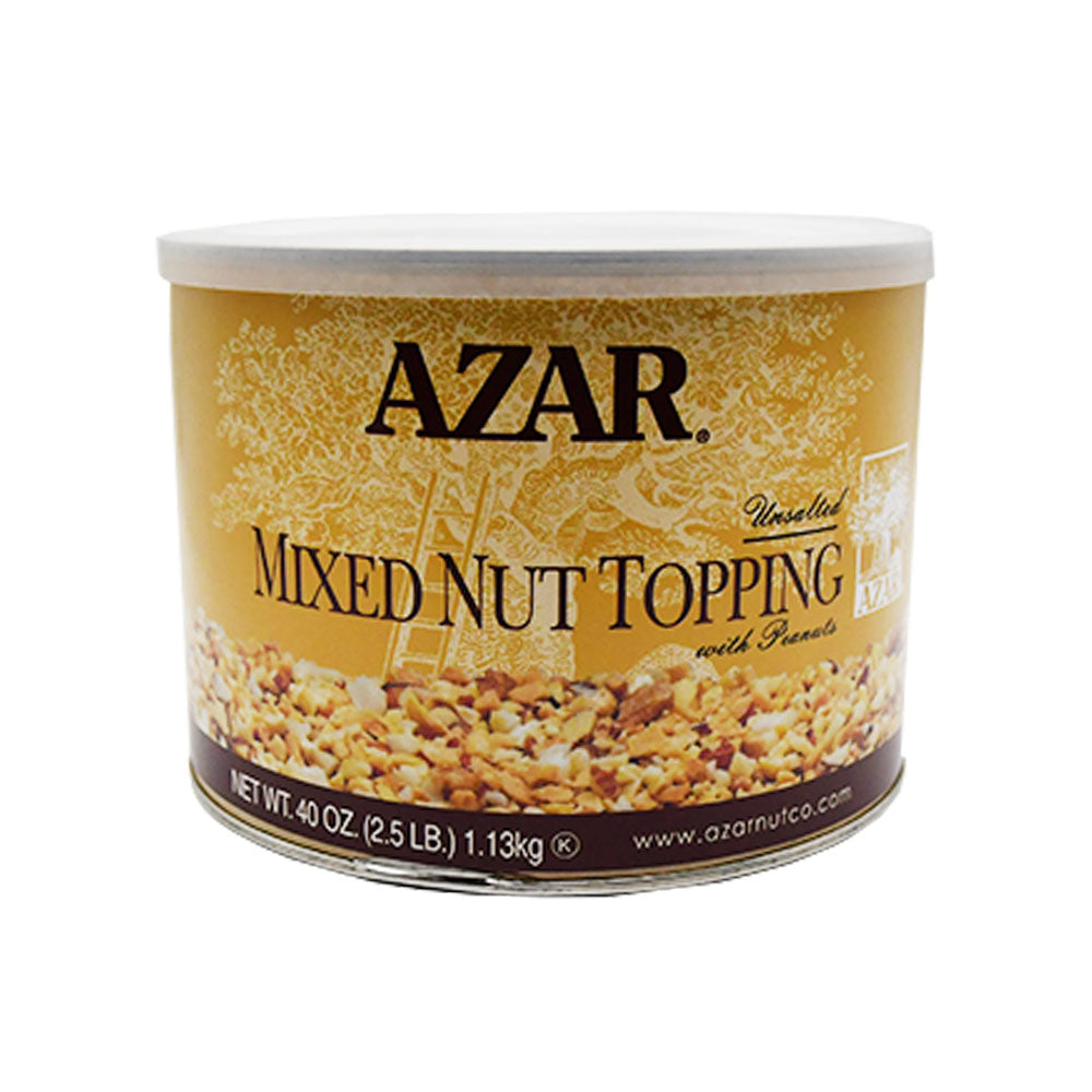 Azar Dry Roasted Unsalted With Peanut Mixed Nut-2.5 lb.-6/Case