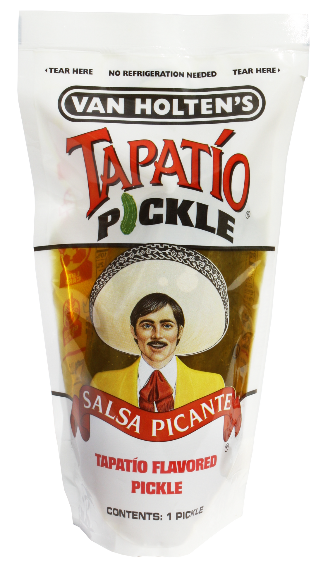 Van Holten's Jumbo Tapatio Pickle Whole Single Serve Pouch-1 Each-12/Case