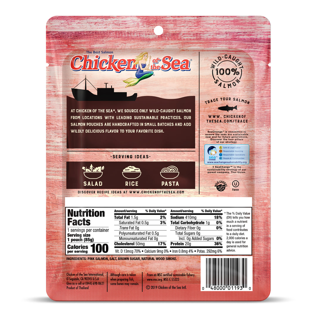 Chicken Of The Sea Smoked Salmon Pouch-3 oz.-12/Case