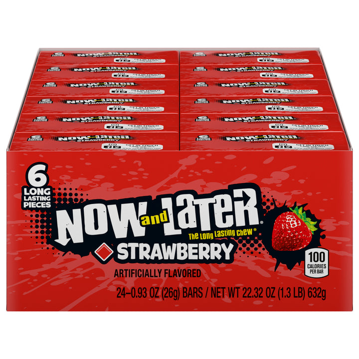 Now & Later Strawberry Chews-0.93 oz.-12/Case