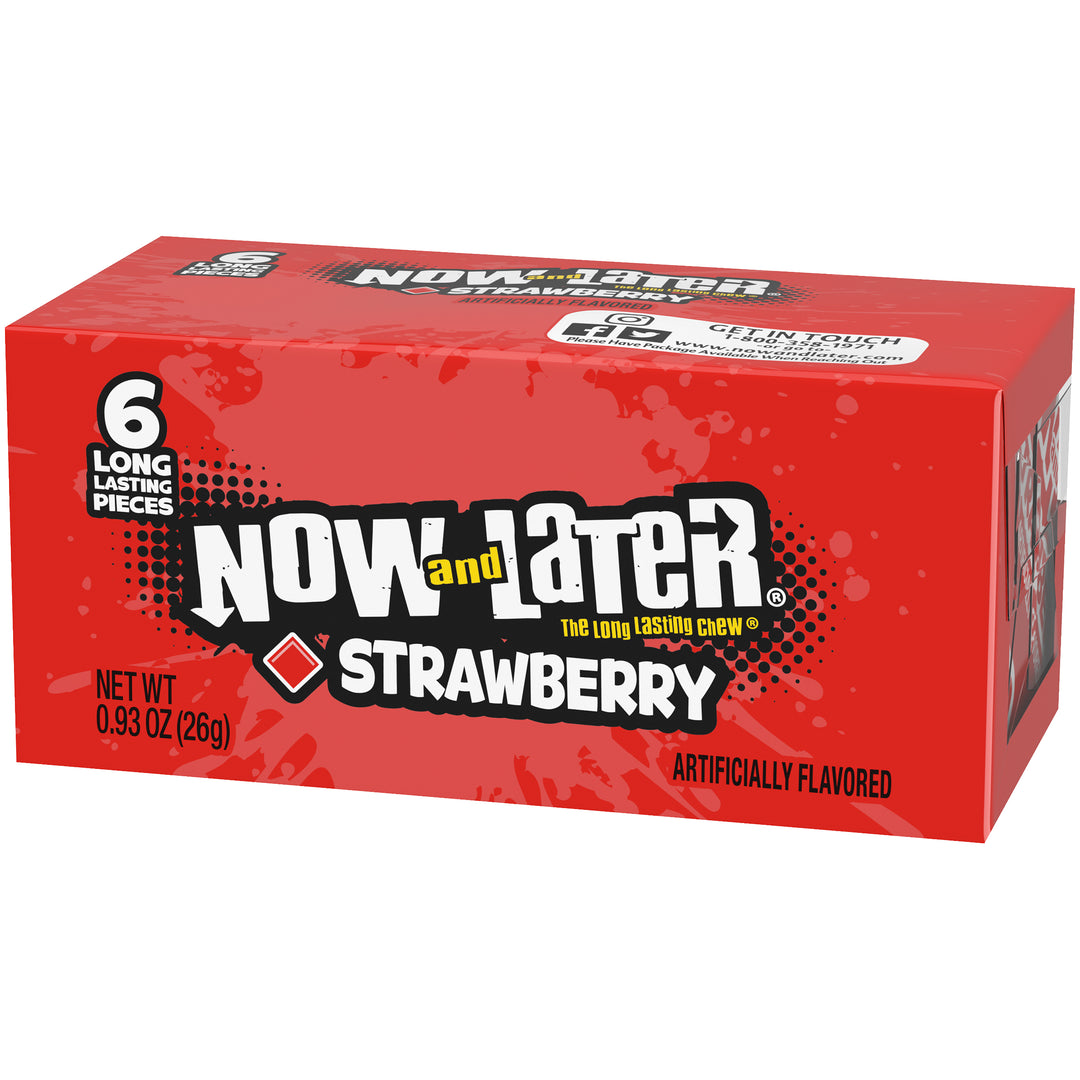 Now & Later Strawberry Chews-0.93 oz.-12/Case