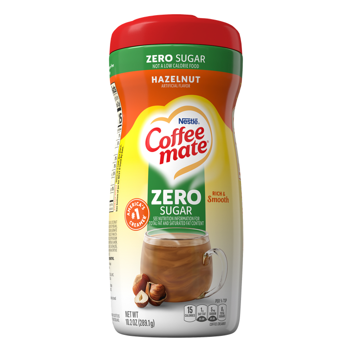 Coffee-Mate Sugar Free Hazelnut Powder Creamer-10.2 oz.-6/Case