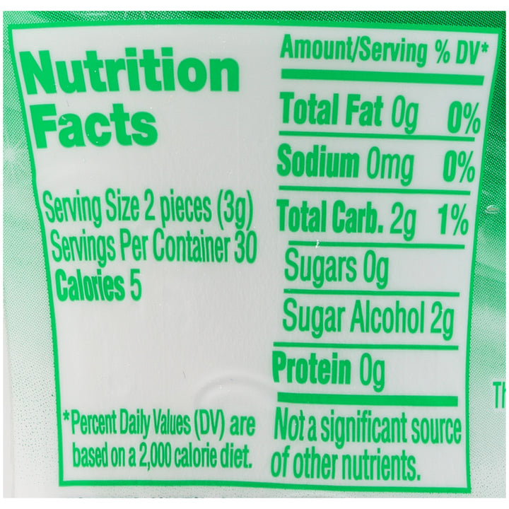 Trident White Spearmint Sugar Free Gum-60 Count-4/Box-6/Case