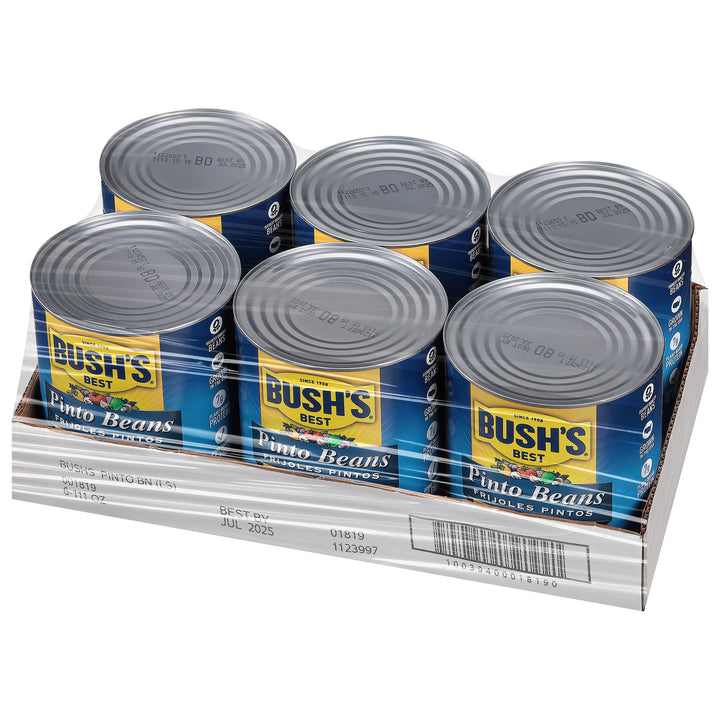 Bush's Best Low Sodium Pinto Beans-111 oz.-6/Case