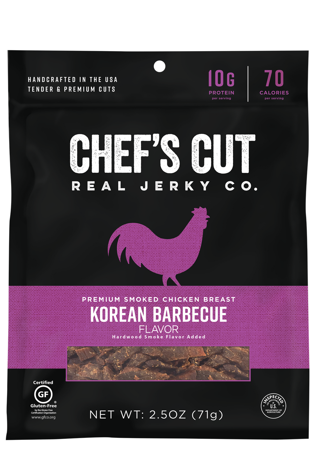 Chef's Cut Real Jerky Co. Smoked Chicken Breast Korean Style-2.5 oz.-8/Case