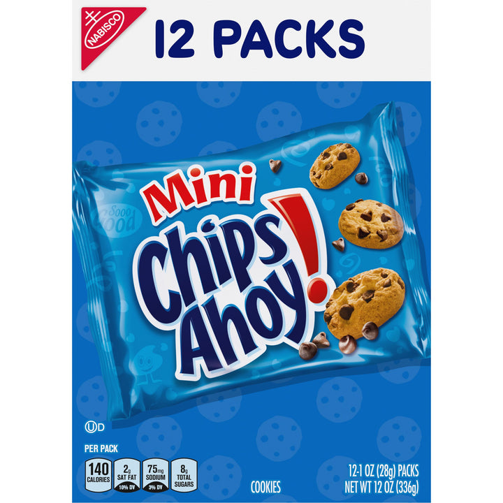 Chips Ahoy Lunchbox Cookies Munch Packs Multipack-1 oz.-12/Box-4/Case