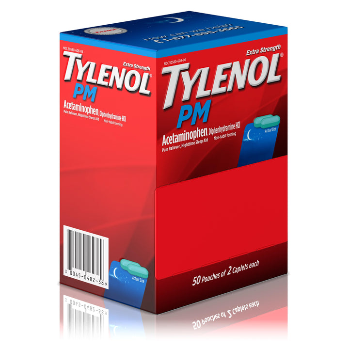 Tylenol Pm Extra Strength Acetaminophen Caplets 36/100 Cnt.