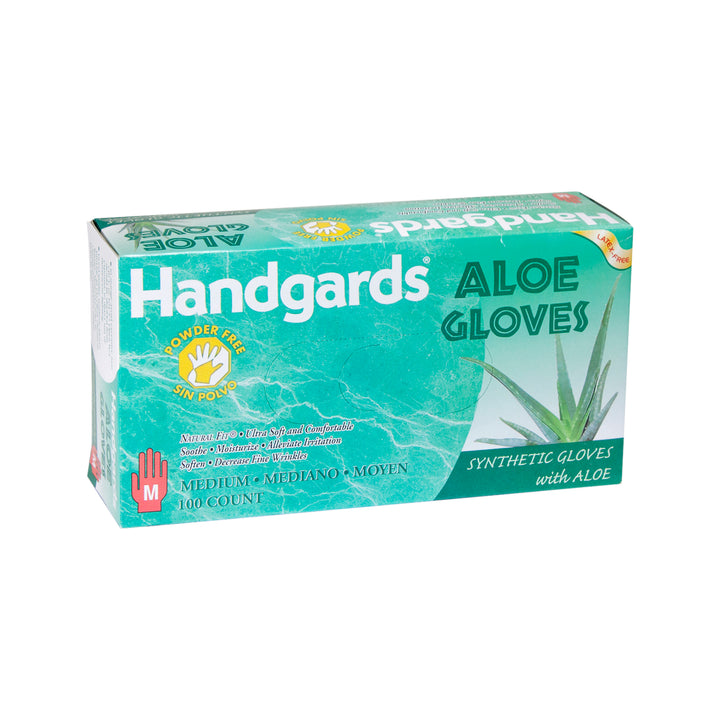 Handgards Aloe Powder Free Medium Synthetic Gloves-100 Each-100/Box-4/Case