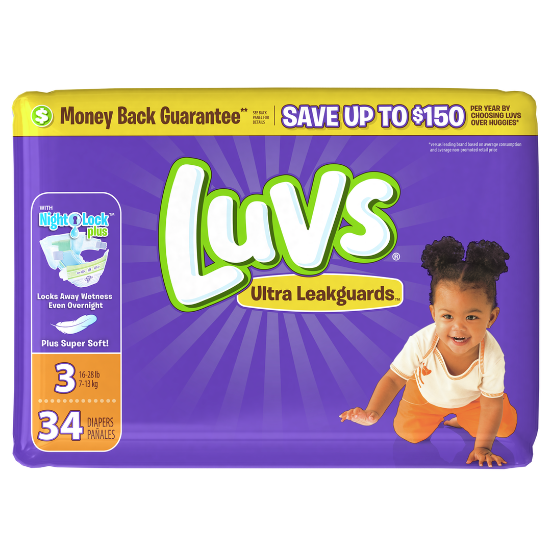 Luvs Diaper Jumbo Pack - Size 3 4/34 Cnt.