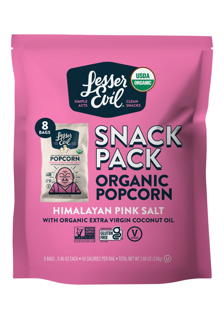 Lesserevil Himalayan Pink Organic Popcorn Multipack 12/0.46 Oz.