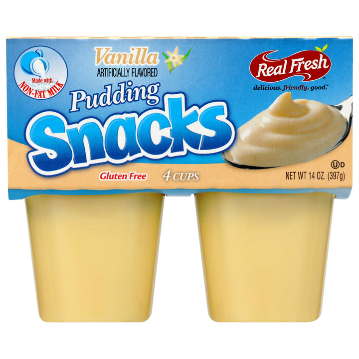 Real Fresh Pudding Vanilla Trans Fat Free 3.5 Oz-14 oz.-12/Case