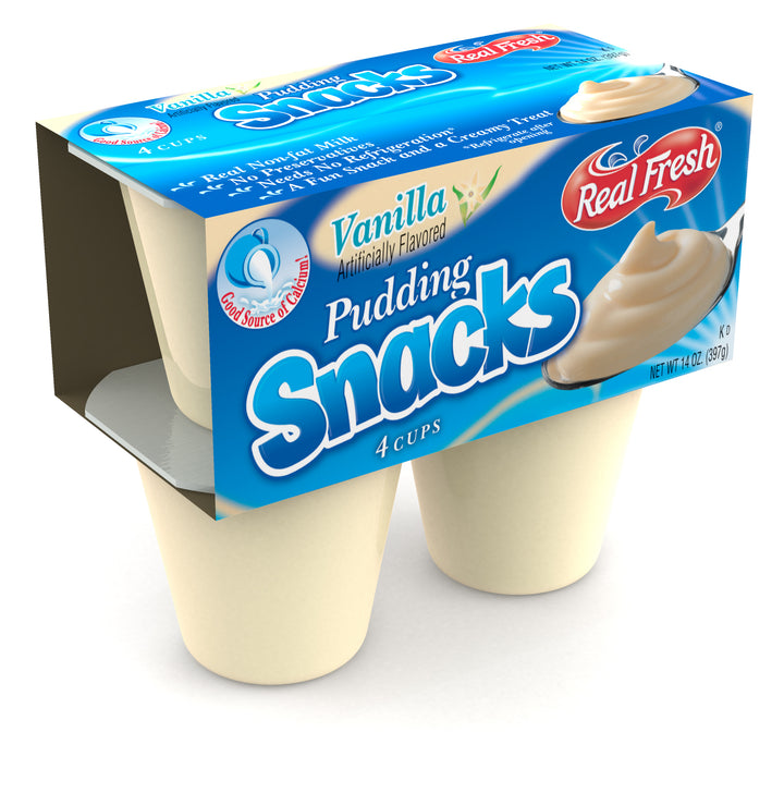 Real Fresh Pudding Vanilla Trans Fat Free 3.5 Oz-14 oz.-12/Case