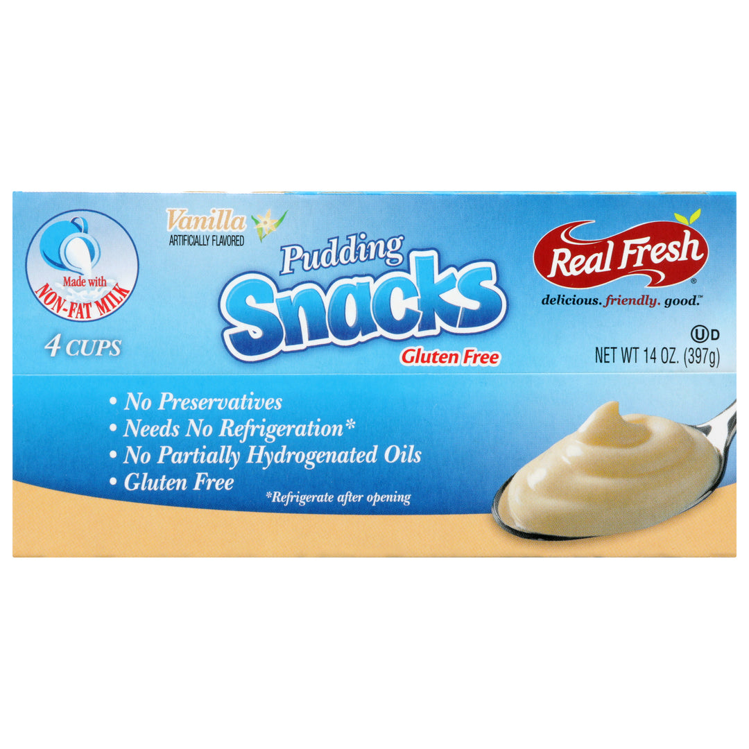 Real Fresh Pudding Vanilla Trans Fat Free 3.5 Oz-14 oz.-12/Case