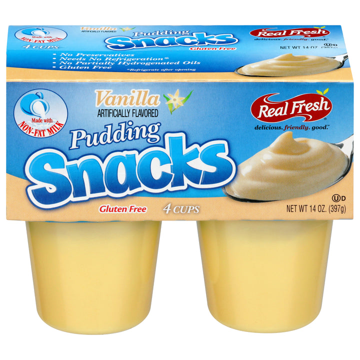 Real Fresh Pudding Vanilla Trans Fat Free 3.5 Oz-14 oz.-12/Case