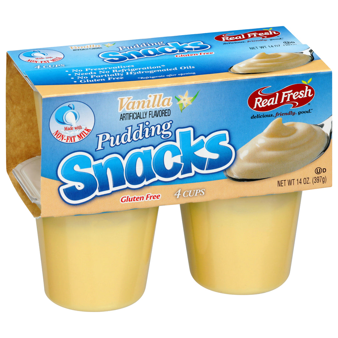 Real Fresh Pudding Vanilla Trans Fat Free 3.5 Oz-14 oz.-12/Case