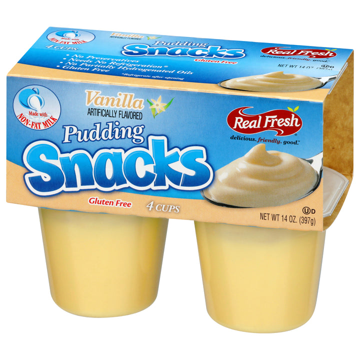 Real Fresh Pudding Vanilla Trans Fat Free 3.5 Oz-14 oz.-12/Case