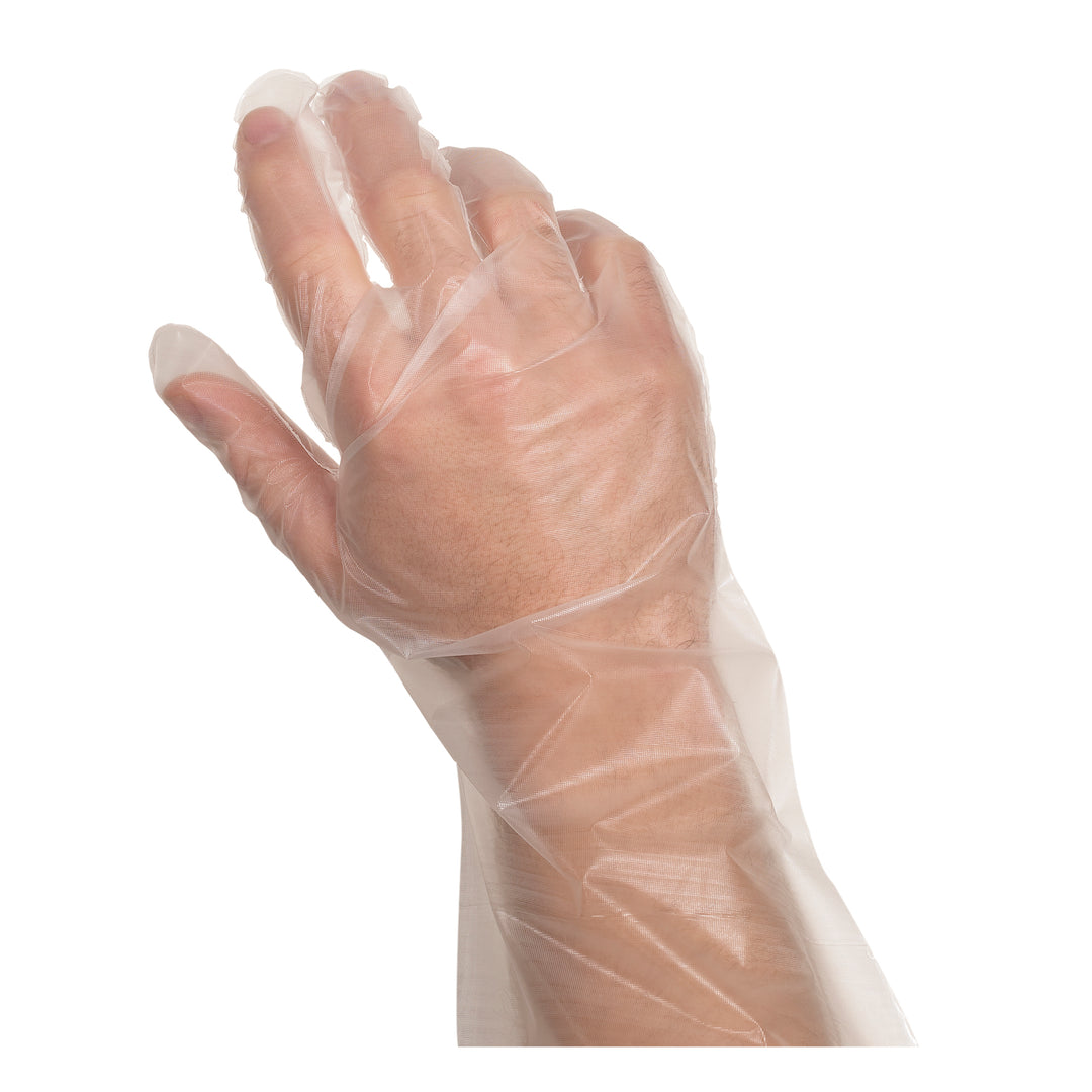 Handgards Embossed Elbow Length Polyethylene Glove-250 Each-250/Box-1/Case