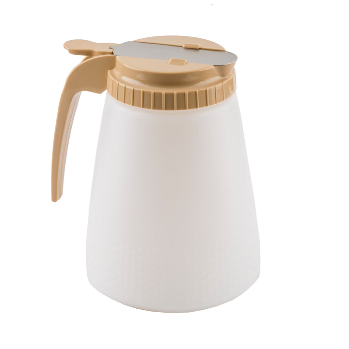 Tablecraft 48 oz. Almond Top Polyethylene Dispenser-6 Each