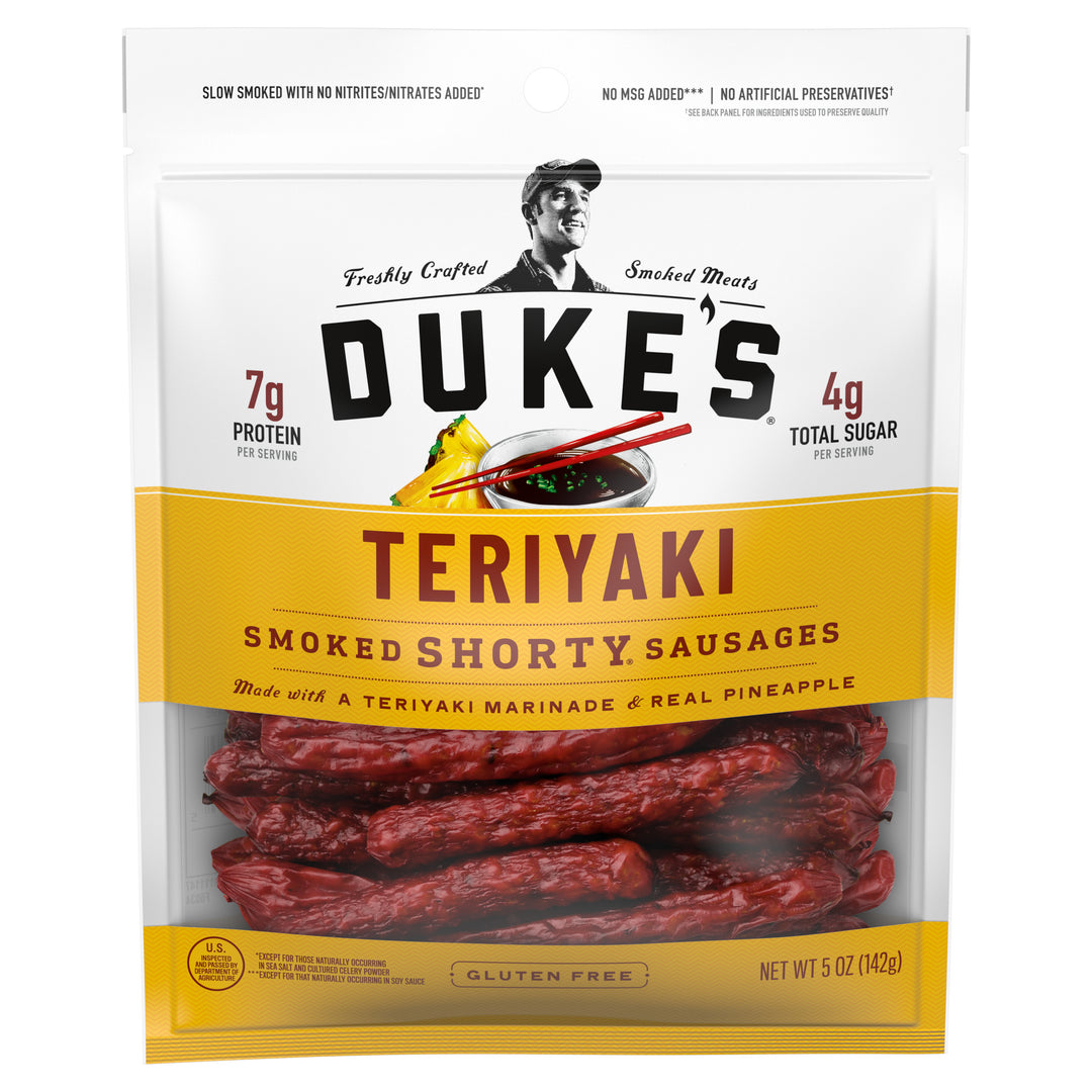 Duke's Shorty Smoked Sausage Teriyaki-5 oz.-8/Case