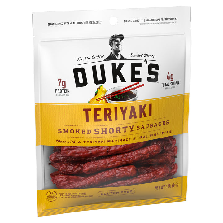 Duke's Shorty Smoked Sausage Teriyaki-5 oz.-8/Case