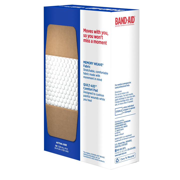 Band Aid Flexible Fabric Xl Pack Bandages Box-10 Count-3/Box-8/Case