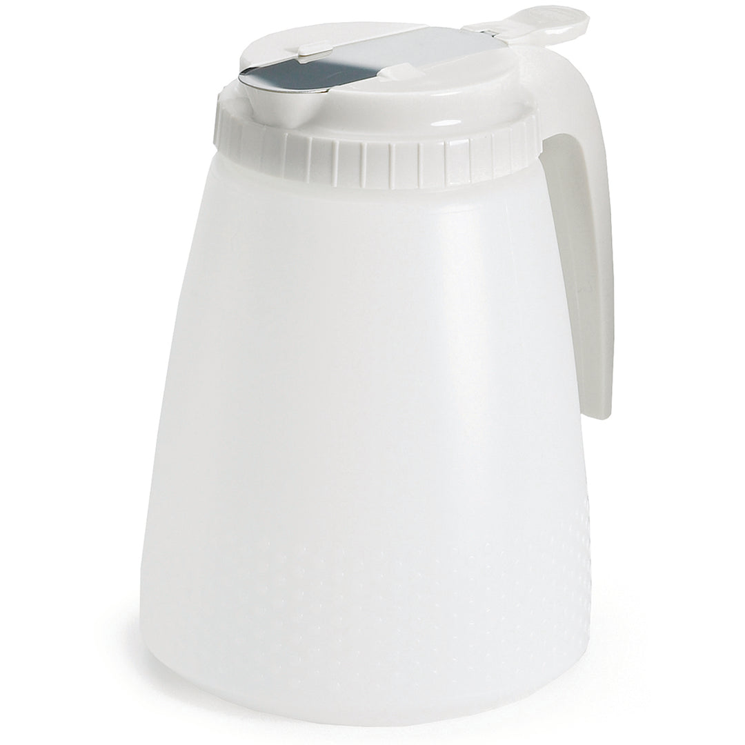 Tablecraft 48 oz. White Top Polyethylene Dispenser-6 Each