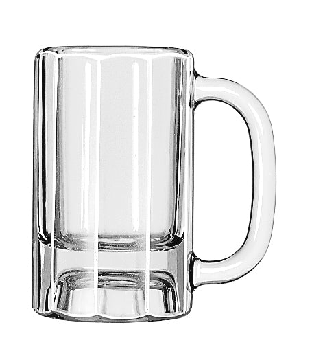 Libbey 10 oz. Paneled Clear Glass Beer Mug-12 Each-1/Case