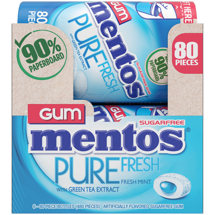 Mentos Gum Sugar Free Gum 80 Count-5.644 oz.-6/Box-6/Case