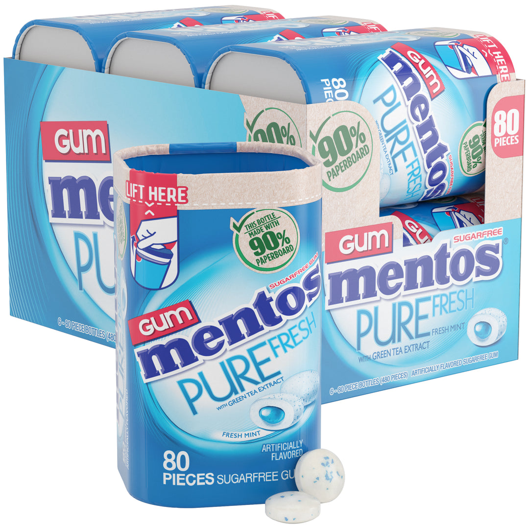 Mentos Gum Sugar Free Gum 80 Count-5.644 oz.-6/Box-6/Case