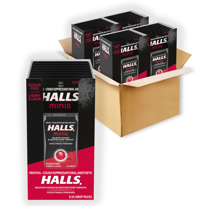 Halls Minis Cherry-24 Count-8/Box-4/Case