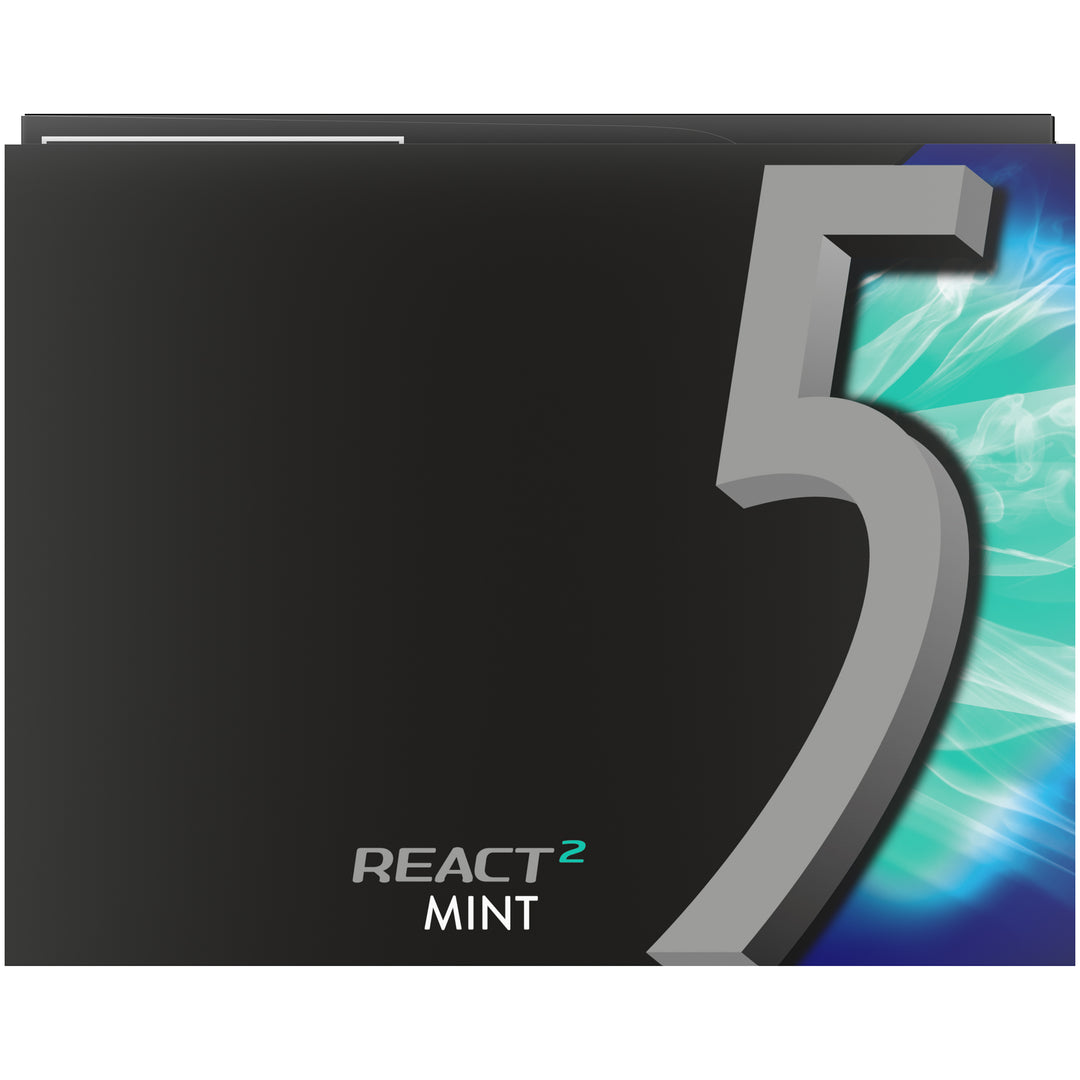 Five React Mint Gum-15 Piece-10/Box-12/Case